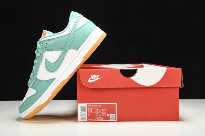 nike dunk low white turquoise (w) - dv2190-100