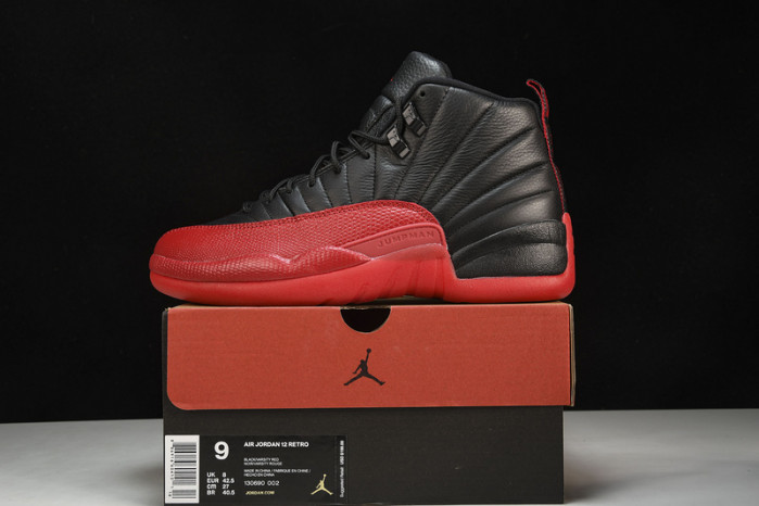 air jordan 12 “flu game” black/varsity red mens 130690-002