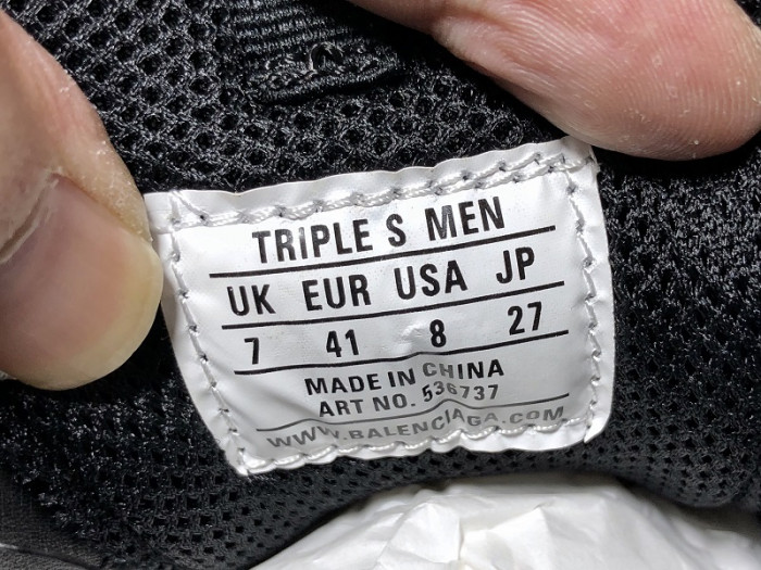 bl triple s trainers clear sole b;ack blue white 541624 w09oh 1007