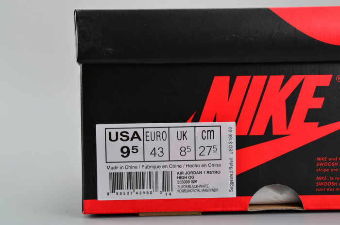 air jordan 1 retro high og "top 3" mens 555088-026