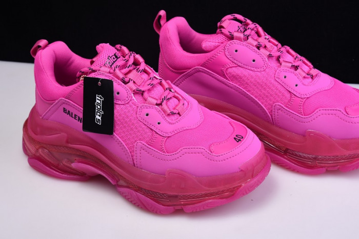 bl triple s trainers clear sole blue adn red 541624 w09o1 2132