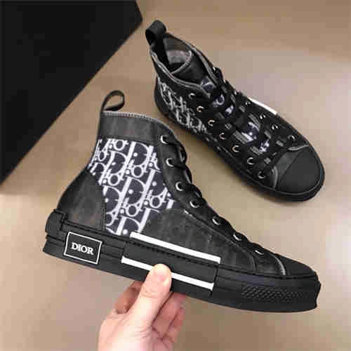 DR B23 OBLIQUE HIGH TOP SNEAKER BLACK Stretchable 1172