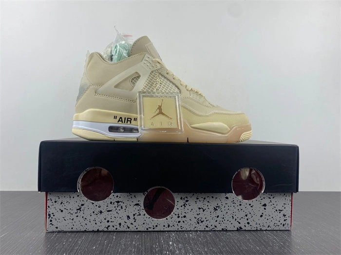 HighQuality Jordan 4 Retro Off-White Sail  CV9388- 3858