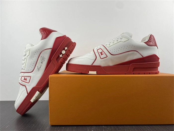 Luis Vitton Trainer White Red Signature 1AAGZO TimelessDesign 1705
