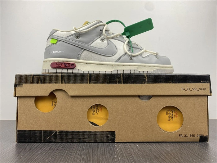 Vibrant Nike Dunk Low Off-White Lot 25 DM1602- 5081